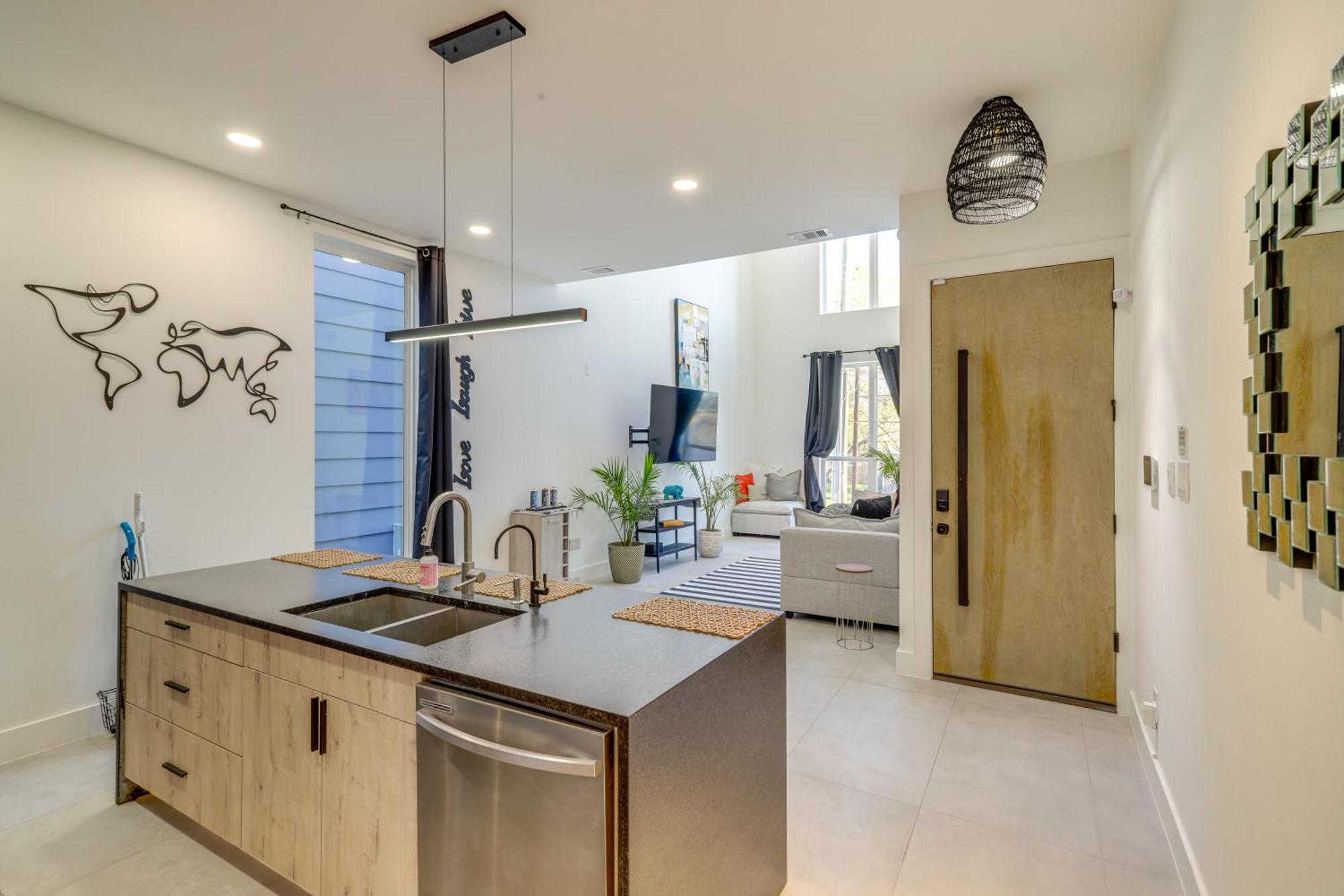 3 Mi To Dtwn Modern Townhome With Yard In יוסטון מראה חיצוני תמונה